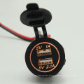 Universal Water Resistant DC 12V Dual USB Charger Car Cigarette Lighter Socket